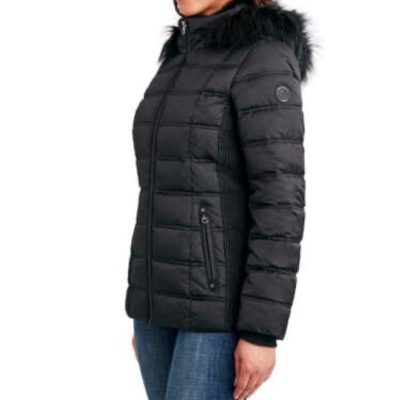 Nautica Black Faux Fur Puffer Jacket XXL - Picture 3 of 16